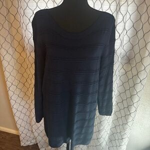Women's XXL Navy blue pullover sweater/tunic from Hawthorn